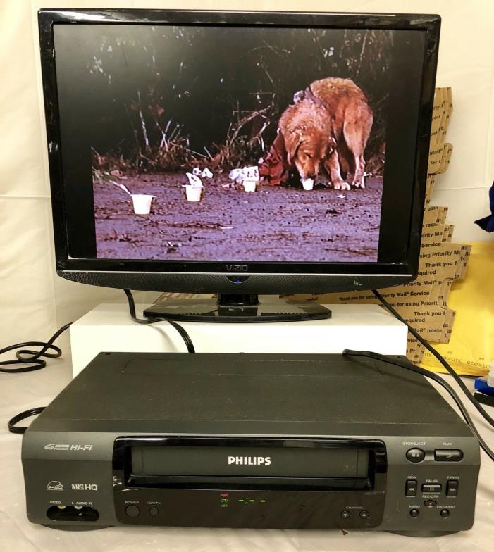 Philips VRB611AT22 VHS 4 Head VCR - Tested WORKS!!!