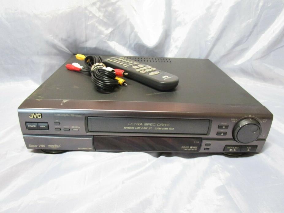 JVC HR-S5300U Super VHS S-VHS VCR Player Recorder HiFi Remote Cables