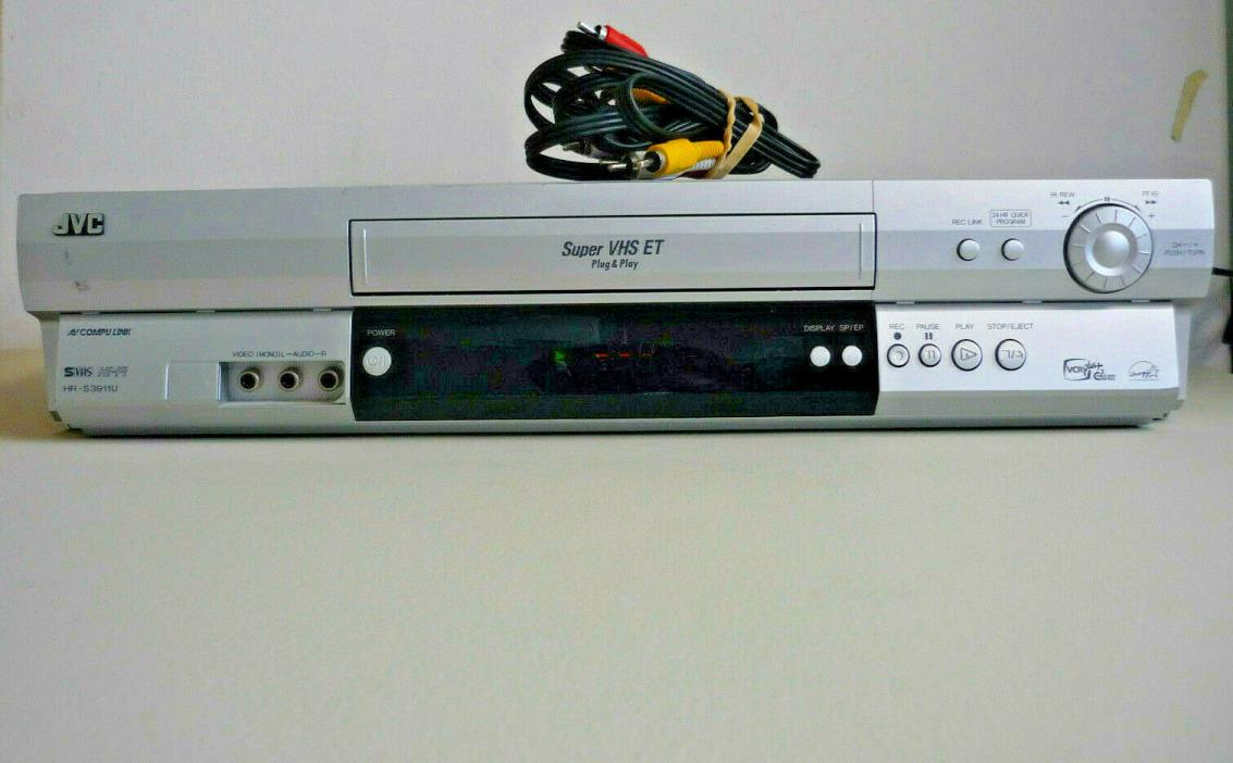 JVC HR-S3911U VHS VCR 4 Head HiFi Player No Remote - Tested and Working
