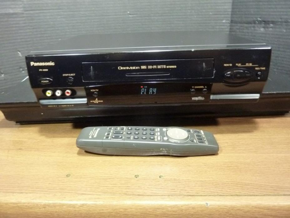 PANASONIC VCR PLAYER RECORDER HiFi STEREO PV-4669 w/ REMOTE SERVICED TESTED