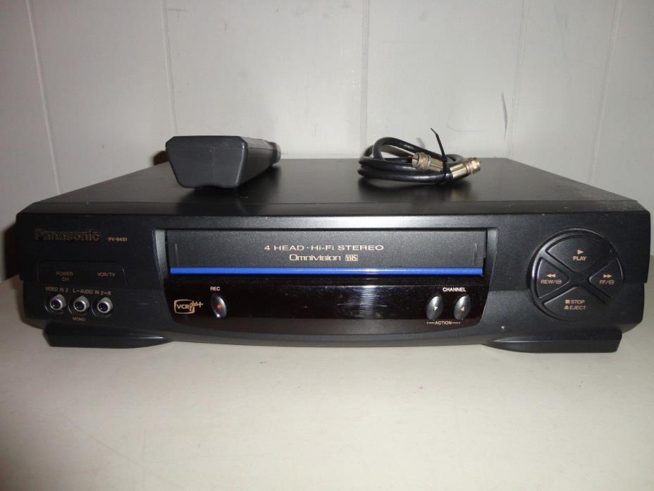 Panasonic PV-V9451 Omnivision 4 Head Hi-Fi Stereo VHS VCR Player Recorder Extras