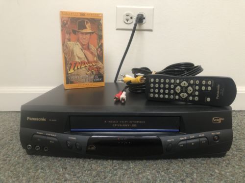 Panasonic PV-8451 4 Head VCR Player - W/ Remote + RCA + VHS Tape -Tested Working
