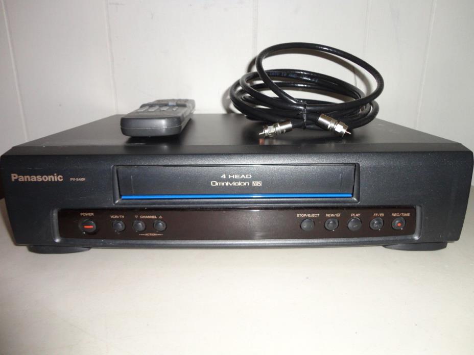 Panasonic Omnivision PV-840F VCR VHS Player Recorder 4 Head Works Great