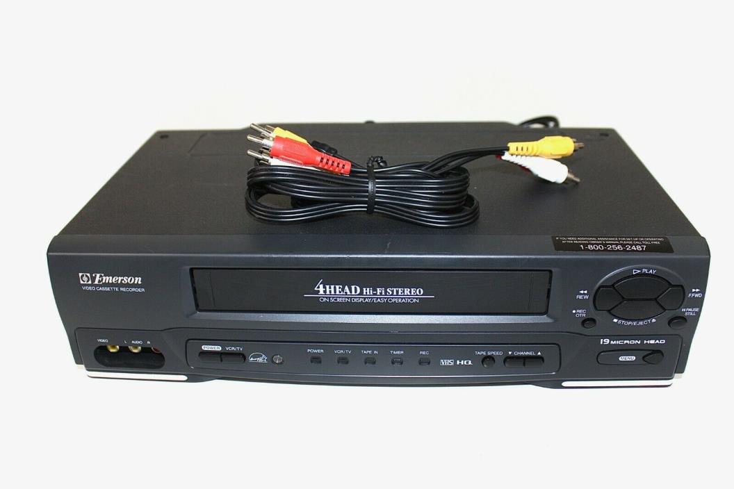 Emerson VCR 4 Head HiFi Stero EWV601A Video Cassette Recorder Player