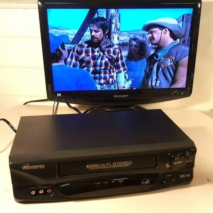 Memorex 4 Head Hi-Fi Stereo VHS VCR Player/ Recorder MVR4049 No Remote Tested