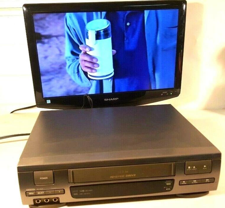 JVC VCR HR-J610U VHS Player Recorder Black No Remote Fast Ship