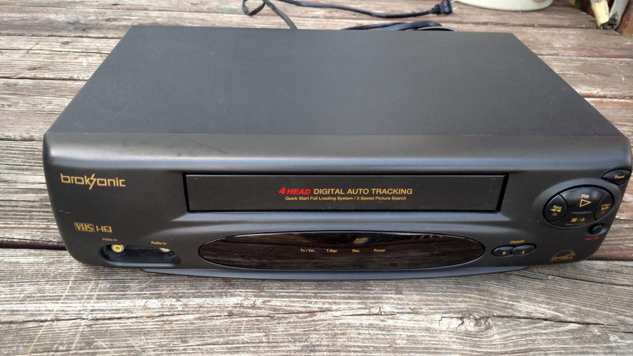 Broksonic 4 Head Hi-Fi Stereo VCR VHS Player Recorder VHSA-6741CTTCT