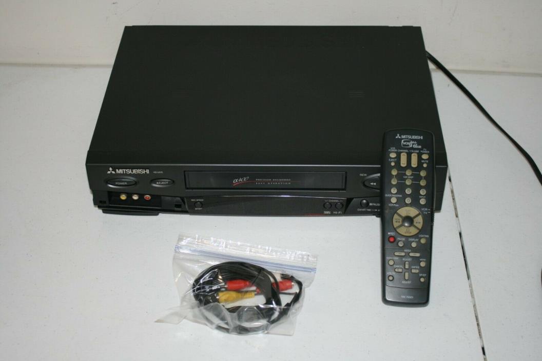 Mitsubishi HS-U575 4 Head Hi-Fi Stereo VCR VHS Video Cassette Recorder /w Remote
