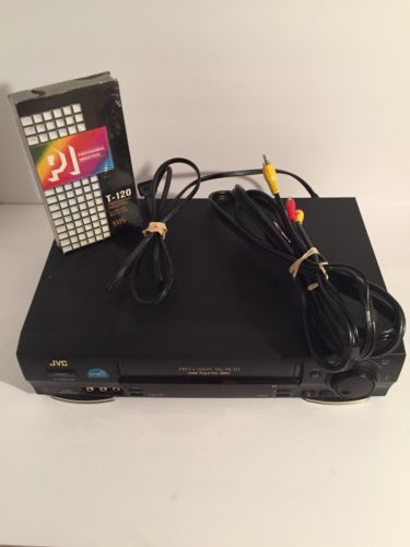 JVC VHS VCR Video Cassette Recorder Model HR-VP674U + AV cable and Blank Tape