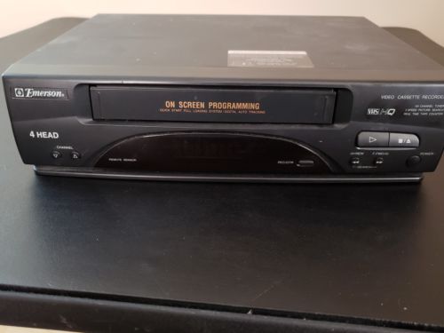 Emerson VCR4010A 4-Head VCR Video Cassette Recorder 181 Channel Tuner Works 100%