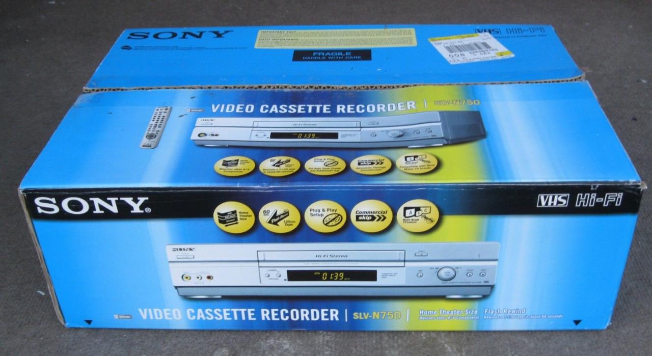 NEW Sony SLV-N750 VHS Player 4 Head Hi-Fi Stereo Video Cassette Recorder VCR