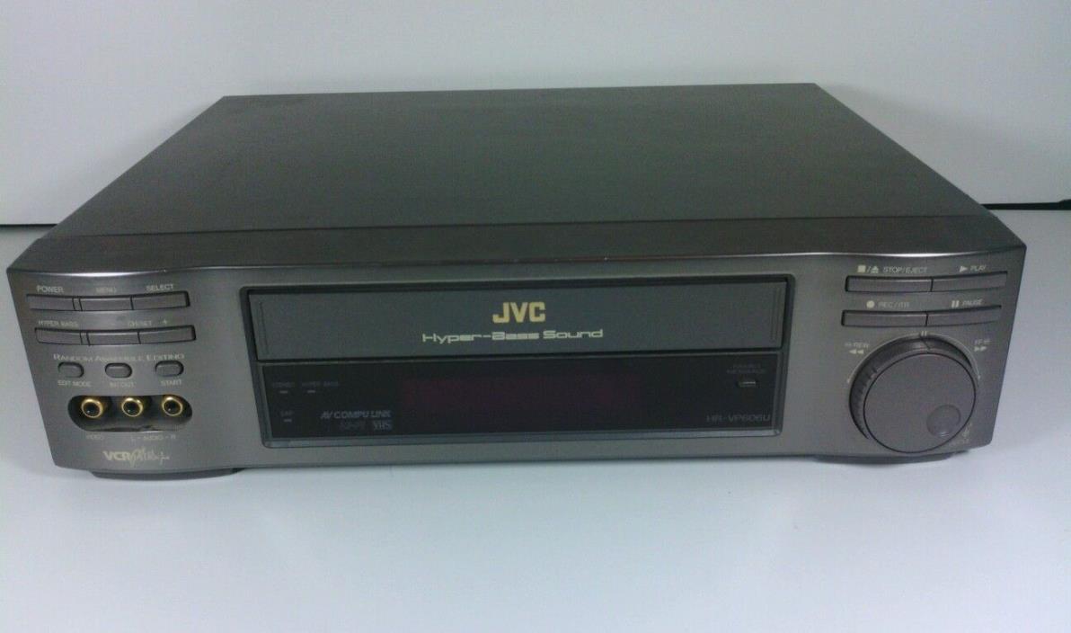 JVC Hyper Bass VCR+ plus HR-VP6O6U HR-VP606U AV COMPU LINK HI-FI. Has issues.