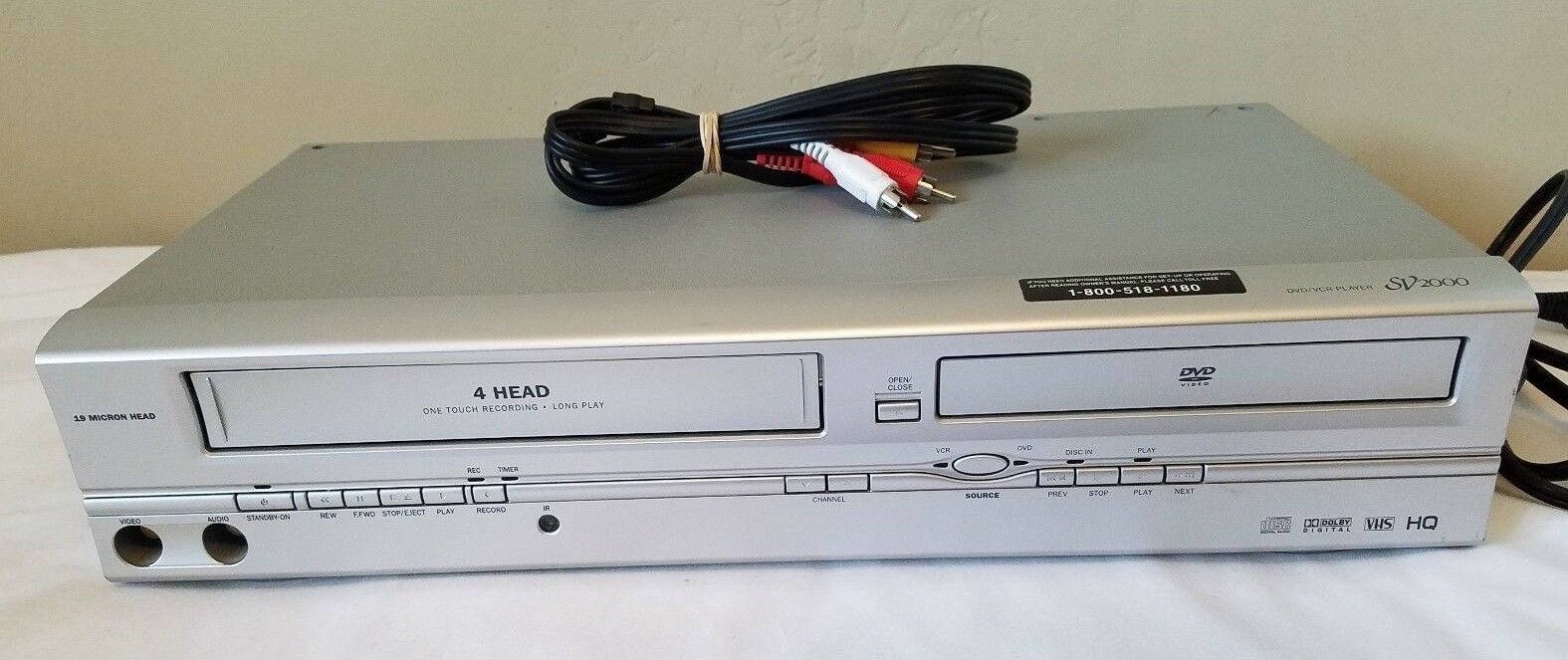 FUNAI SV2000 WV805 DVD Player VHS VCR Combo 2005 NO Remote - Tested