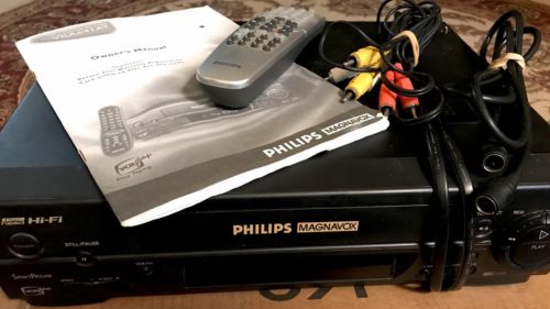 Philips Magnavox VCR Plus VRA641AT VHS Player Recorder And Accessories