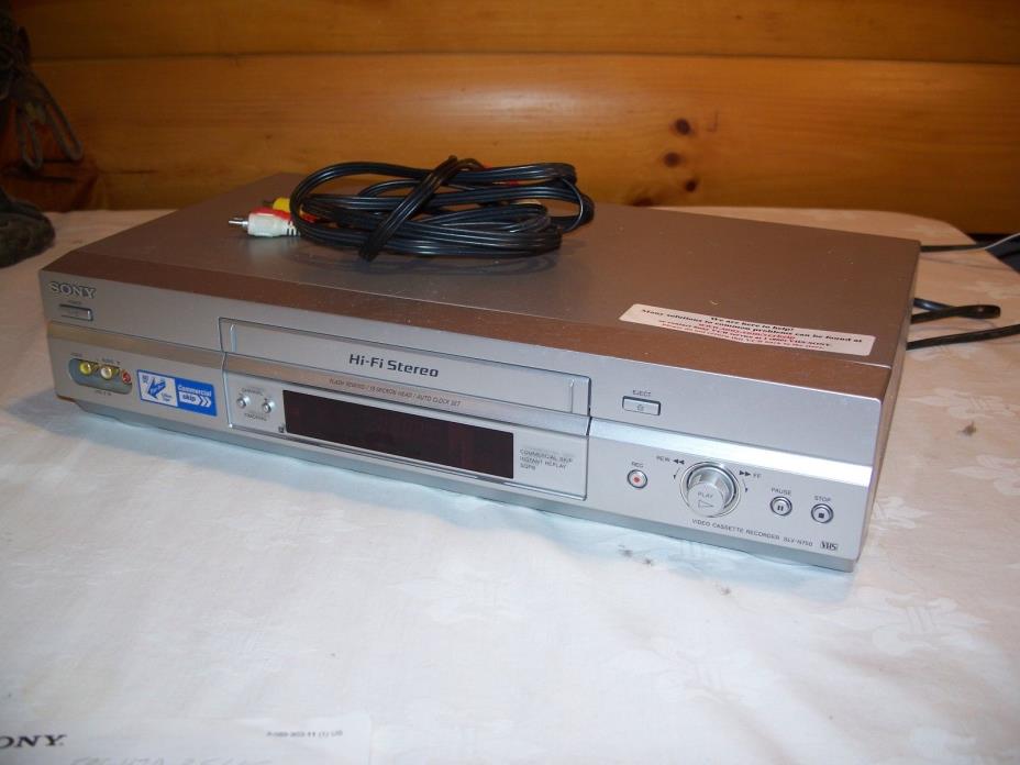 Sony SLV-N750 Video Cassette Recorder, / Manual, Power cord, Remote, 3 connector