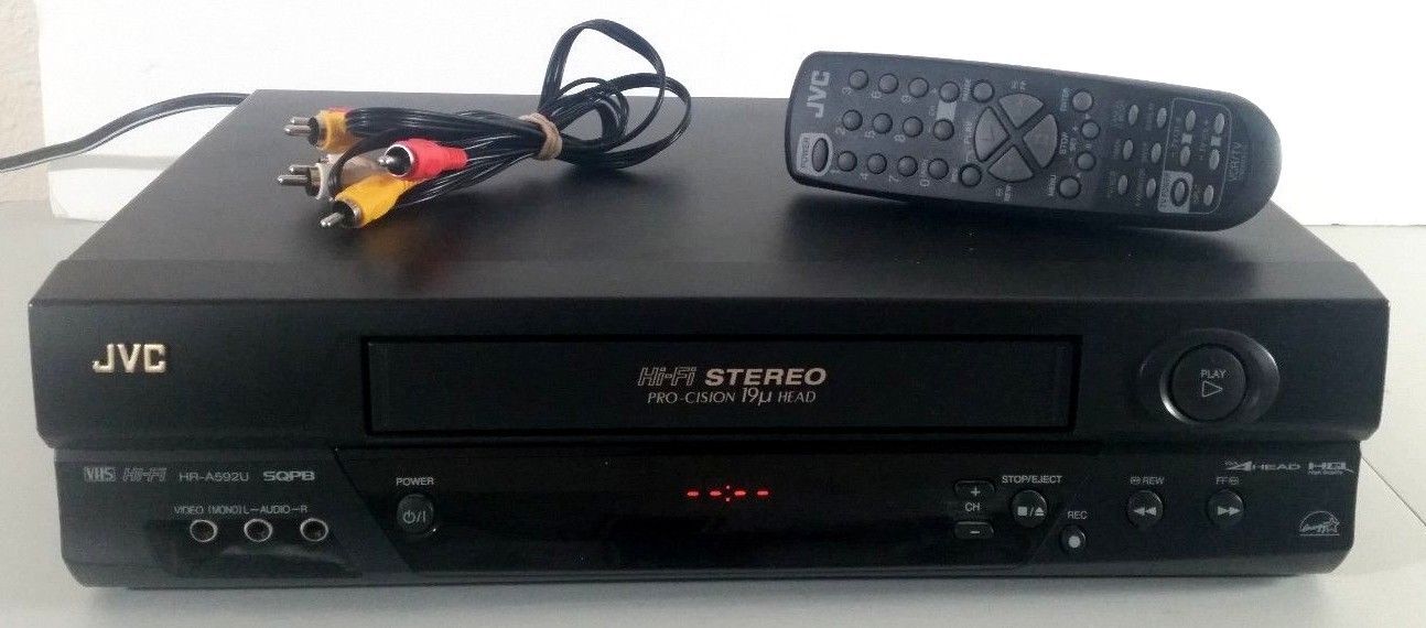 JVC HR-A592U Pro-Cision Hi-Fi Stereo VCR VHS Video Cassette Player SQPB + Remote