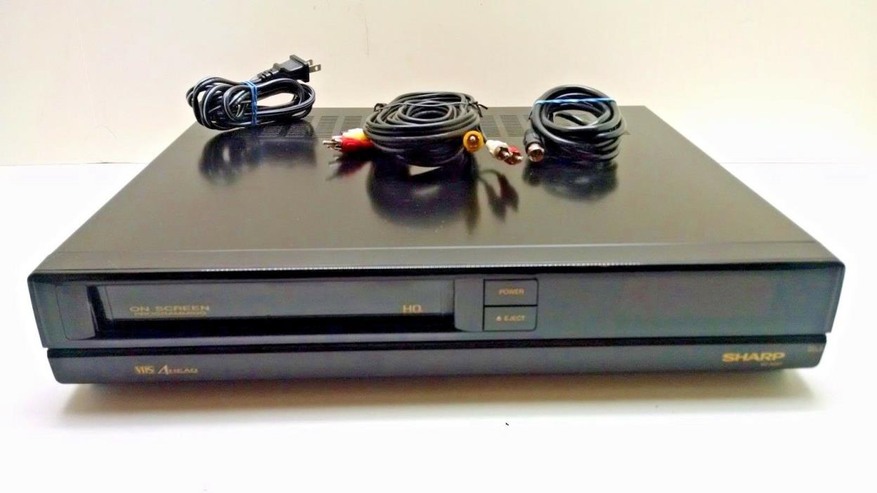 Sharp VC-A607U VHS VCR VHS Cassette Player Recorder 4-Head. TESTED W/Cover