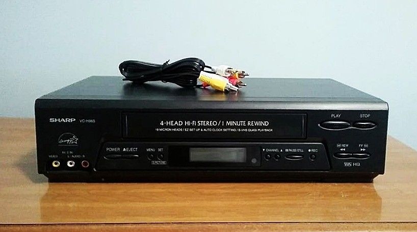 SHARP VC-H965U 4-Head Hi-Fi Stereo vcr/vhs Player Ready for Use INCLUDES CABLES