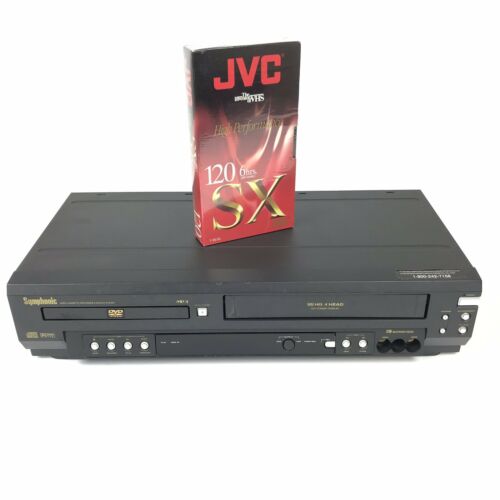 Symphonic VHS & DVD VCR Combo WF803 4-Head Recorder Tested Works Great!