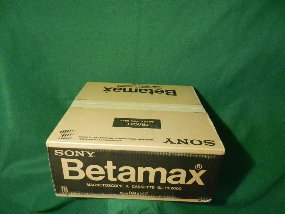 betamax player/ beta tape player/ Sony Super Betamax SL-HF2000 hi-fi New In Box
