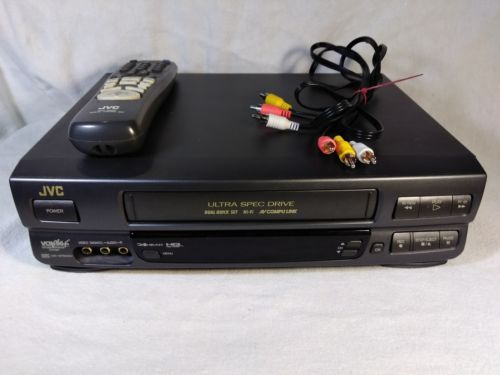 JVC VHS VCR HR-VP634U 4 Head Stereo with remote and A/V Cord Free Shipping