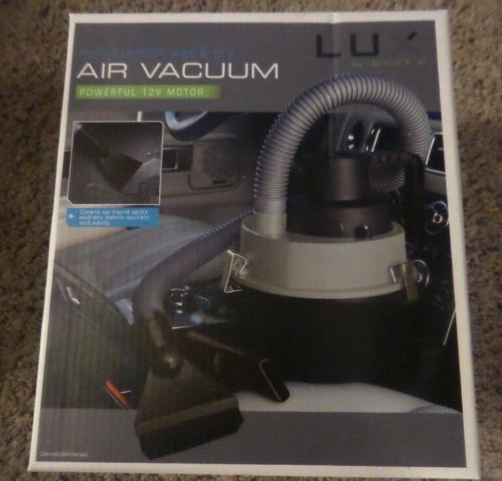LUX BY SHIFT 3 WET/DRY AIR VACUUM POWERFUL 12V MOTOR, 4 ATTACHMENT, 3FT HOSE NEW