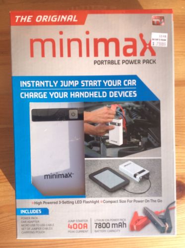 MiniMax Portable 12v Battery Power Pack /Jump Starter /USB Charger /Flashlight