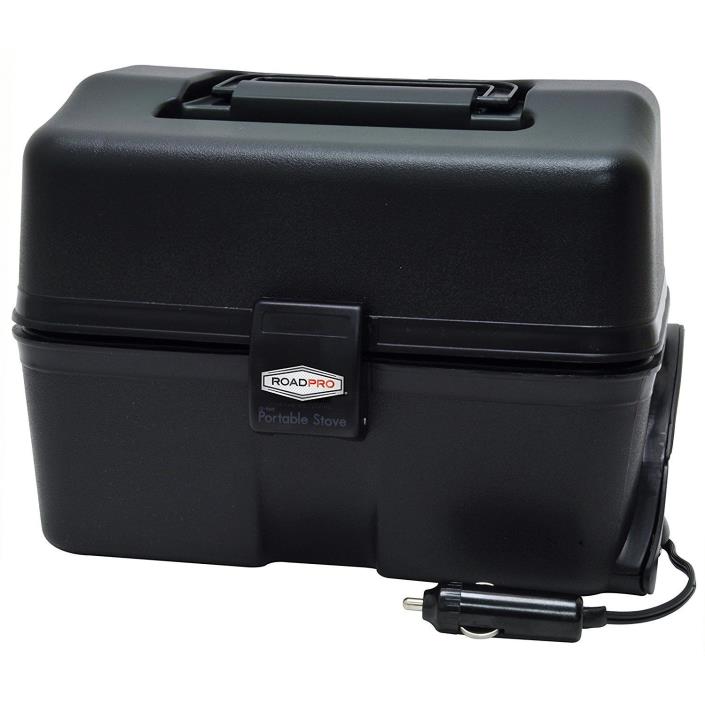 RoadPro 12-Volt Portable Stove, Black