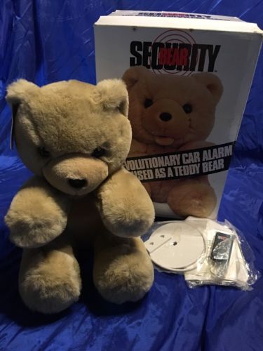 Vintage Security Teddy Bear Car Alarm System Plush Anti Theft System By