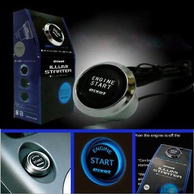 [5 Stars] 12V Car Engine Start Push Button Switch Ignition Starter Kit Blue LED
