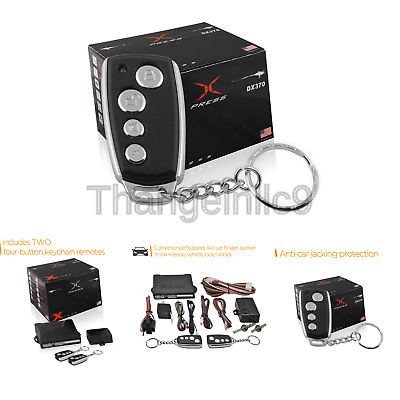 XO Vision DX382 Universal Car Alarm System with Two 4-Button Remotes