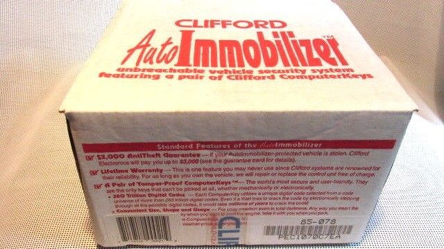 Clifford  Auto Immobilizer Security. 85-078, New Old Stock