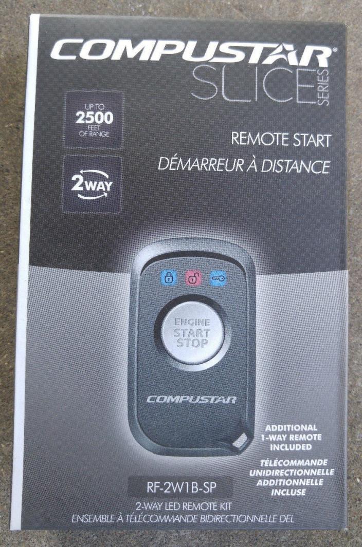 CompuStar RF-2W1B-SP 2-Way 2500ft Range LED Remote Start Transmitter, Slice Jr.