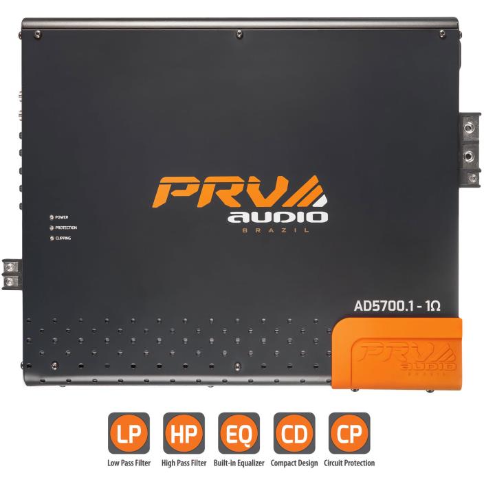 PRV Audio AD5700.1 1 Ohm Mono 1 Channel Class D Amplifier Car Amp AD57001