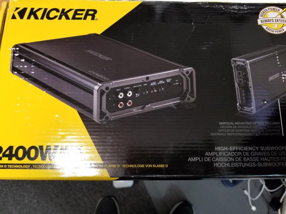 KICKER CX Series 1200W Class D Mono Amplifier with Variable Low-Pass Crossover