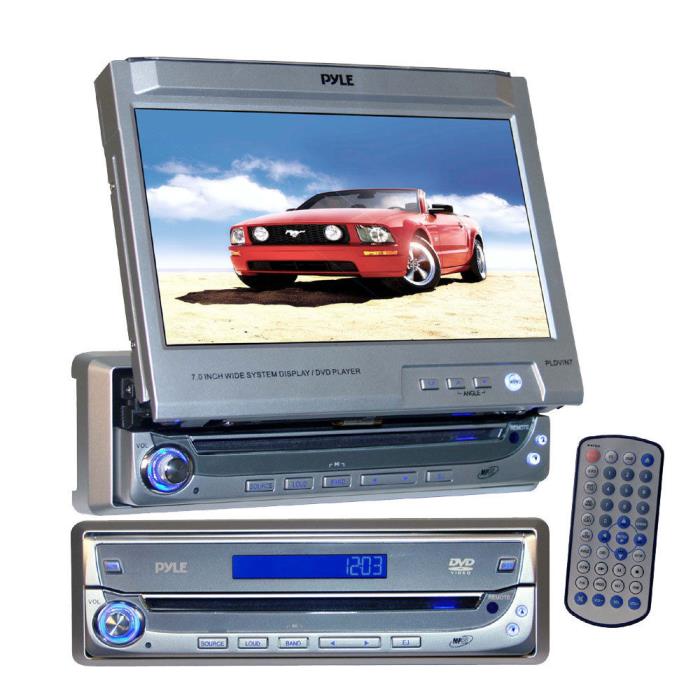 Pyle PLDVIN7 Car Stereo Head Unit w/ 7inch Flip Screen Monitor In-Dash AM/FM CD