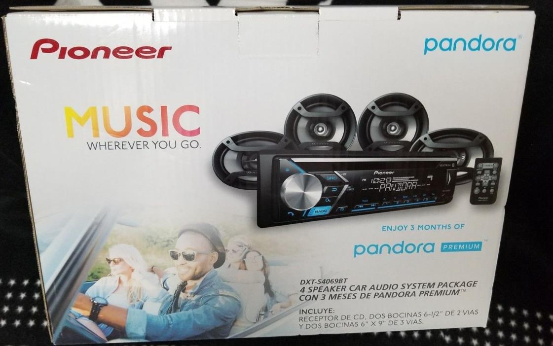 NEW Pioneer DXT-S4069BT Car Stereo CD Receiver w/ Bluetooth + 4 Speakers Bundle