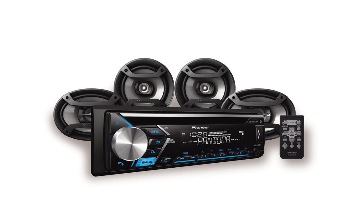 Pioneer Stereo with built-in Bluetooth, Two 6.5