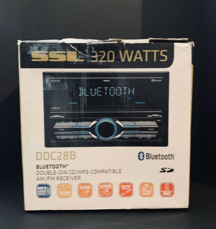 SOUNDSTORM Double-DIN Bluetooth MP3/CD/AM/FM In-Dash Car Stereo | DDC28B