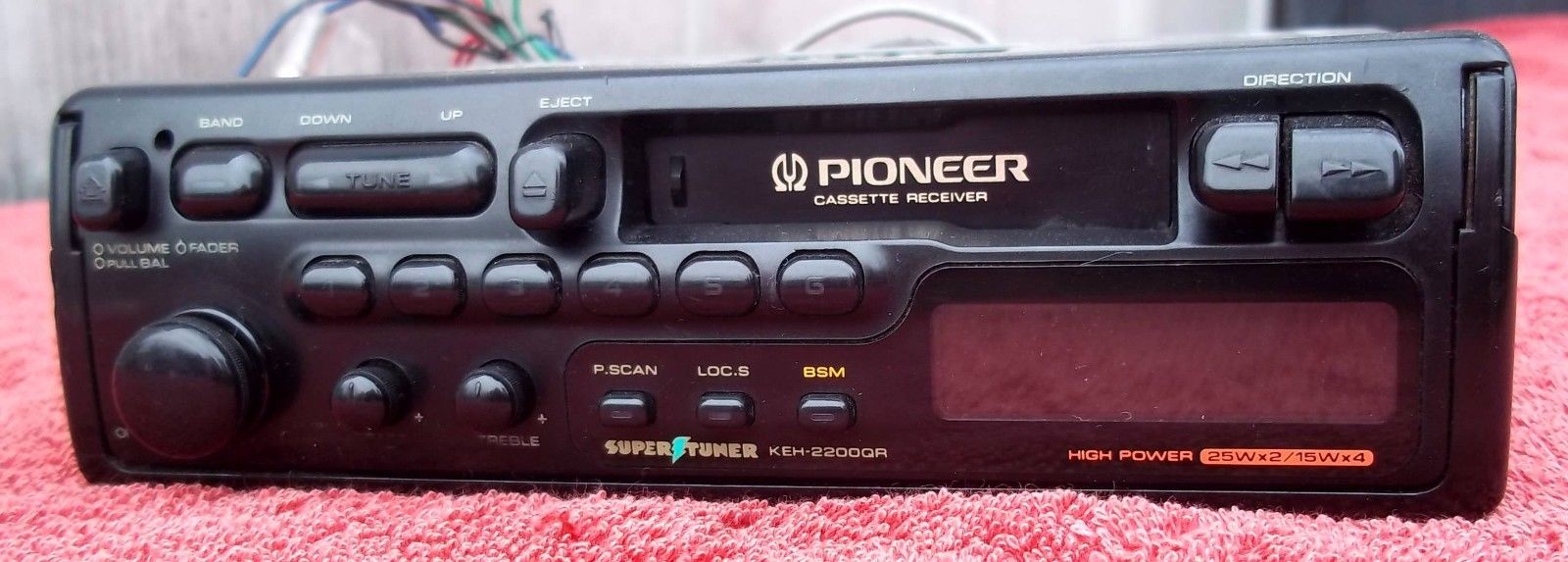 Pioneer Slide out AM/FM Stereo Cassette Receiver - KEH 2200QR - Tested