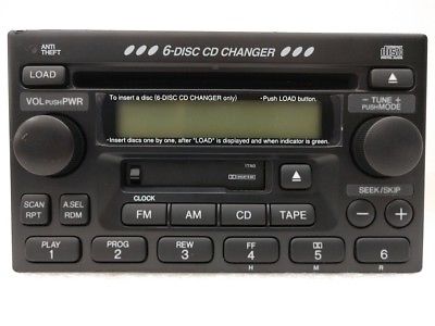 Honda CRV CD6 Cassette capable radio. OEM factory original stereo. New blem