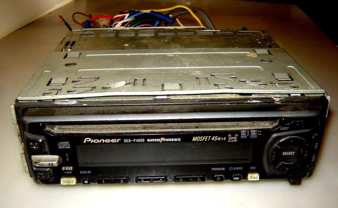 PIONEER DEH-P4000 CD Receiver MOSFET 45WX4 SUPER TUNER TESTED