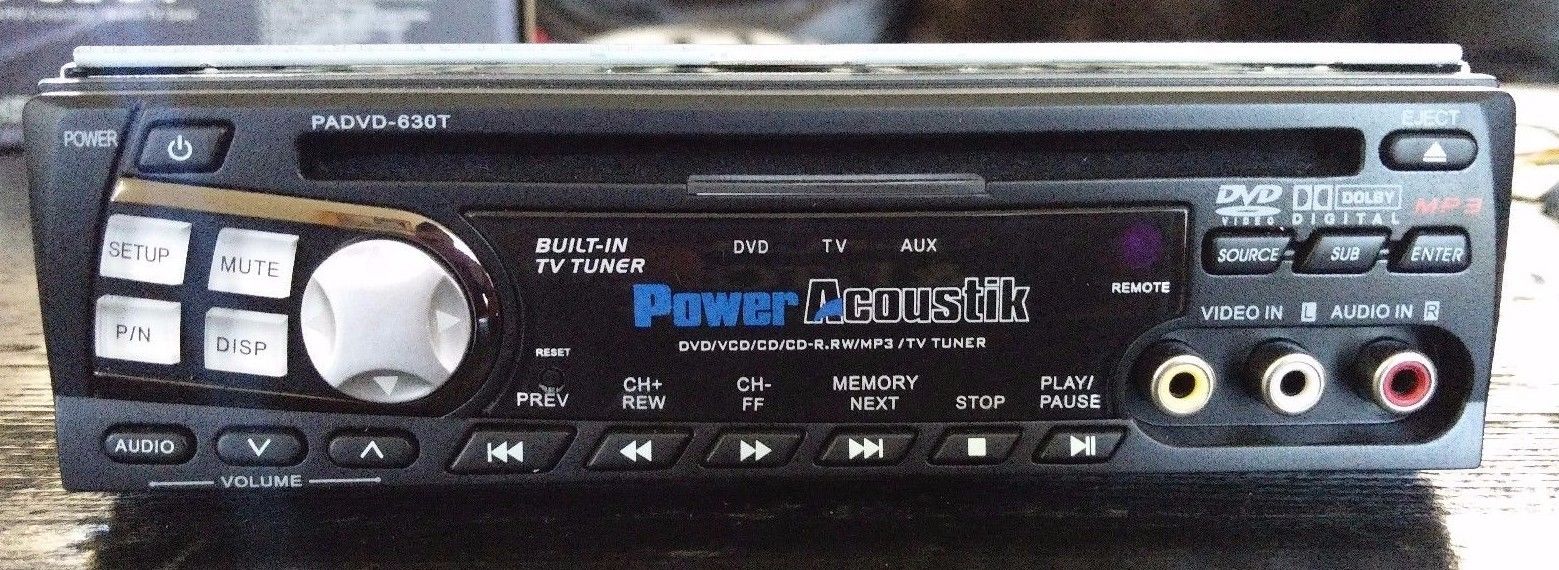Power Acoustik PA-DVD630T Car DVD/VCD/MP3/CD/CD-R/CD-RW w/Built-in TV Tuner