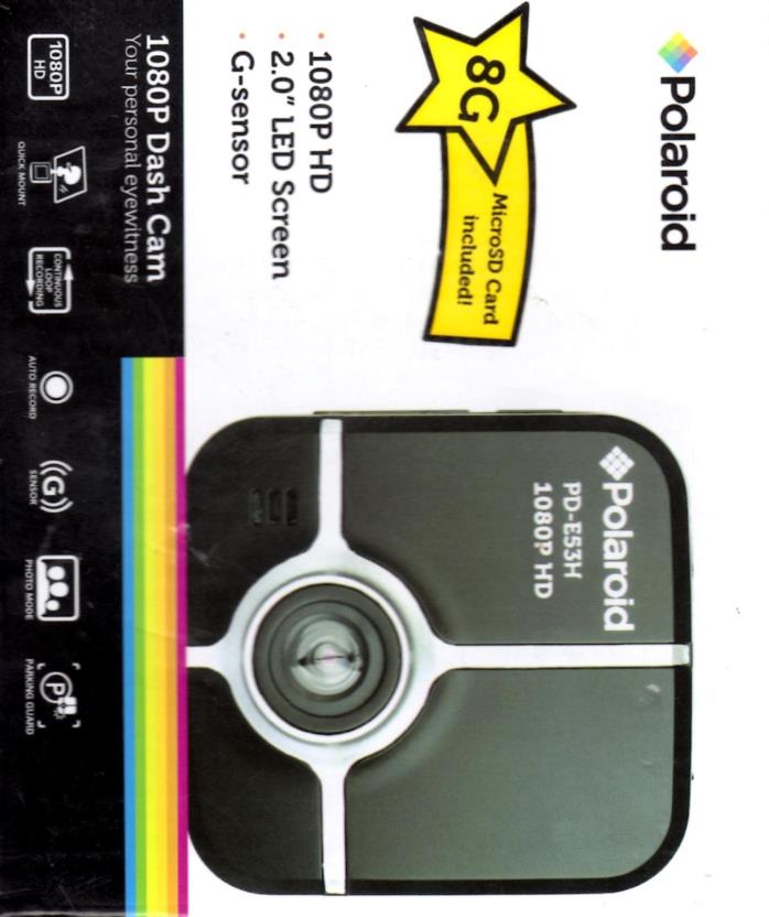 Polaroid Dash Cam 8G MicroSD Card Included