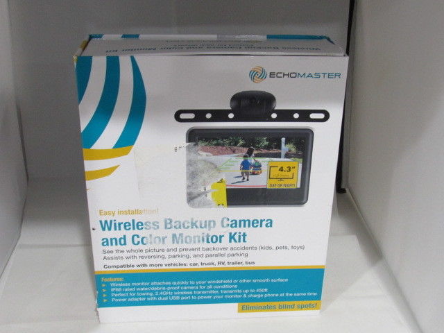 EchoMaster - Wireless Backup Camera and Color Monitor Kit - Black Open Box