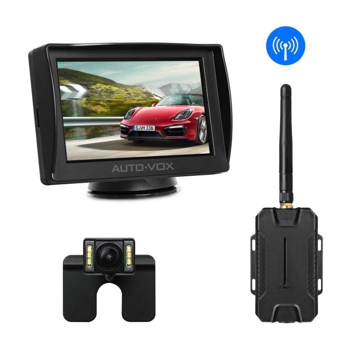 AUTO-VOX M1W Wireless Backup Camera Kit LCD Monitor w/ Rear View Camera (New)