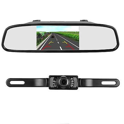 Backup Camera Mirror Car Reverse Rear View Night Vision Parking System Kit New