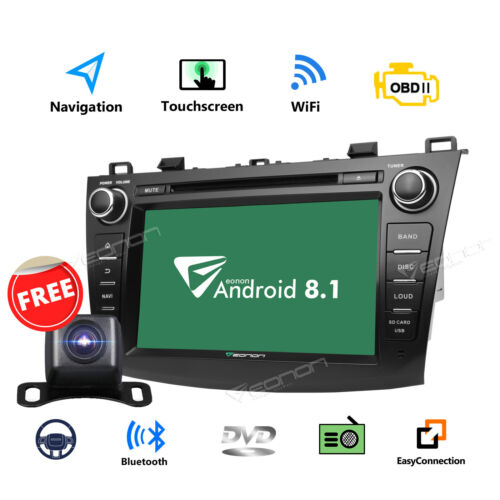 Android 8.1 Car Stereo DVD Radio Navigation for Mazda 3 GPS Navi Head unit CAM O