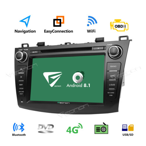 Quad Core Android 8.1 Car DVD Player For Mazda 3 2010-2013 Radio Stereo USB SD W