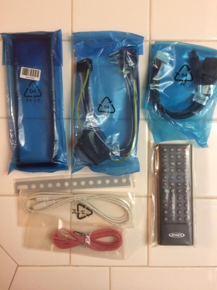 New Jensen VX3010 Installation Parts Kit Trim Ring Remote Wiring Harness Cables